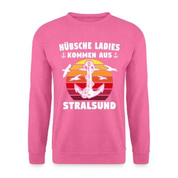Urlaub Stralsund Sprüche - Unisex Pullover - Pink - Vorne