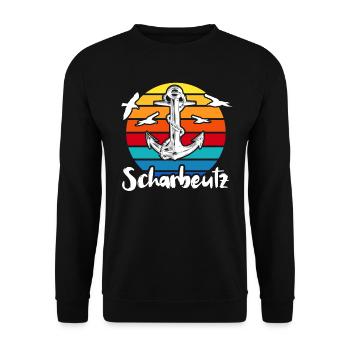 Scharbeutz Sprüche Scharbeutzer Ostsee - Unisex Pullover - Schwarz - Vorne - Alina (178cm) & Michal (187cm)