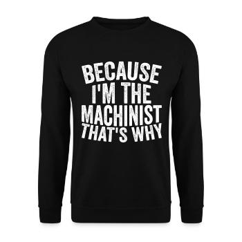 Craft - Because I am the machinist - Unisex Sweatshirt - black - Front - Alina (178cm) & Michal (187cm)