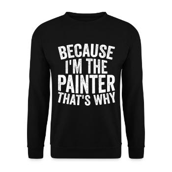Craft - Weil Ich Der Maler Bin - Unisex Pullover - Schwarz - Vorne - Alina (178cm) & Michal (187cm)