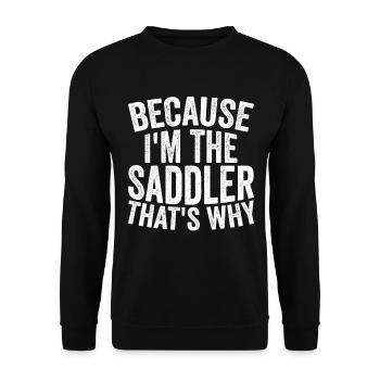 Craft - Because I am the saddler - Unisex Sweatshirt - black - Front - Alina (178cm) & Michal (187cm)