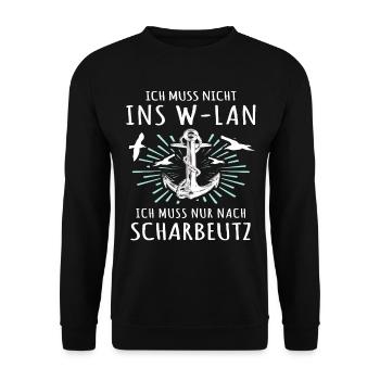 Scharbeutz Ostsee Scharbeutzer - Unisex Pullover - Schwarz - Vorne - Alina (178cm) & Michal (187cm)