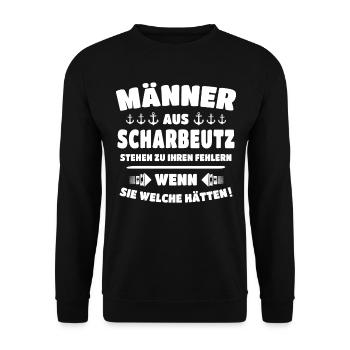 Scharbeutz Ostsee Scharbeutzer - Unisex Pullover - Schwarz - Vorne - Alina (178cm) & Michal (187cm)
