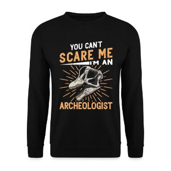Archaeology Job Profession Work Archaeologist - Unisex Sweatshirt - black - Front - Alina (178cm) & Michal (187cm)