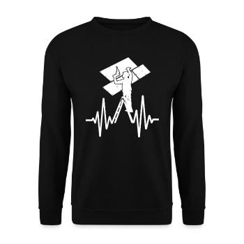 Drywall drywall fitter drywall - Unisex Sweatshirt - black - Front - Alina (178cm) & Michal (187cm)