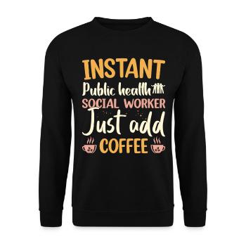 Instant Public Health Social Worker - Unisex Sweatshirt - black - Front - Alina (178cm) & Michal (187cm)