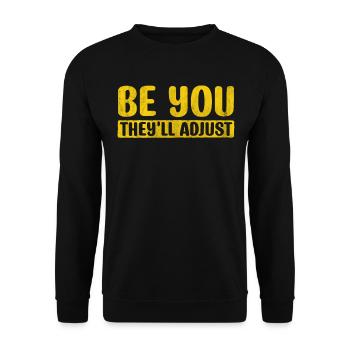 Motivate Inspire Encouragement Positivity Slogan - Unisex Pullover - Schwarz - Vorne - Alina (178cm) & Michal (187cm)