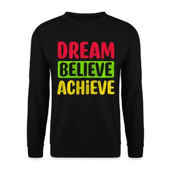 Motivate Inspire Encouragement Positivité Slogan - Sweat-shirt Unisexe - noir - Devant - Alina (178cm) & Michal (187cm)