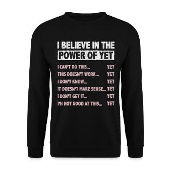Motivate Inspire Encouragement Positivity Slogan - Unisex Pullover - Schwarz - Vorne - Alina (178cm) & Michal (187cm)