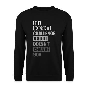 Motivate Inspire Encouragement Positivity Slogan - Unisex Pullover - Schwarz - Vorne - Alina (178cm) & Michal (187cm)