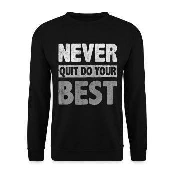 Motivate Inspire Encouragement Positivity Slogan - Unisex Pullover - Schwarz - Vorne - Alina (178cm) & Michal (187cm)