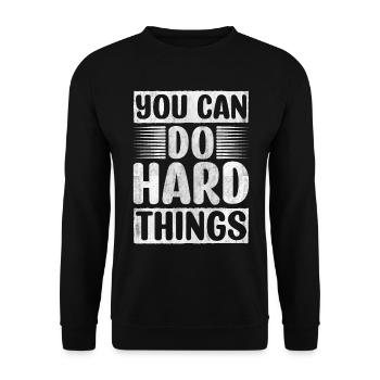Motivate Inspire Encouragement Positivity Slogan - Unisex Pullover - Schwarz - Vorne - Alina (178cm) & Michal (187cm)