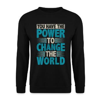 Motivate Inspire Encouragement Positivity Slogan - Unisex Pullover - Schwarz - Vorne - Alina (178cm) & Michal (187cm)