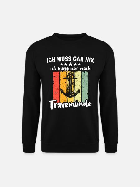 Travemünde Souvenir Ostsee - Unisex Pullover - Schwarz