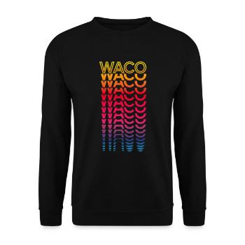 Retro Nostalgic USA City - Rainbow Waco - Sweat-shirt Unisexe - noir - Devant - Alina (178cm) & Michal (187cm)