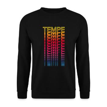 Retro Nostalgic USA City - Rainbow Tempe - Unisex Sweatshirt - black - Front - Alina (178cm) & Michal (187cm)
