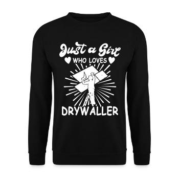 Drywall - Unisex Sweatshirt - black - Front - Alina (178cm) & Michal (187cm)