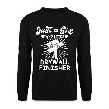 Drywall - Unisex Sweatshirt - black - Front - Alina (178cm) & Michal (187cm)