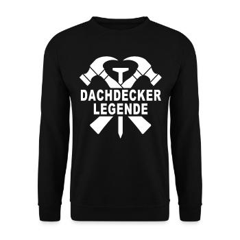 Dachdecker Dachspengler Dachklempner Dachdecken - Unisex Pullover - Schwarz - Vorne - Alina (178cm) & Michal (187cm)