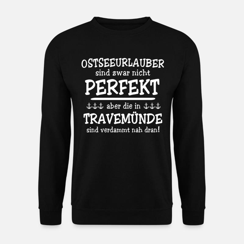 Urlaub Travemünde Ostsee - Unisex Pullover - Schwarz