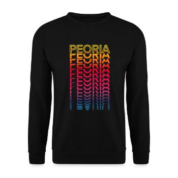 Retro Nostalgic USA City - Rainbow Peoria - Sweat-shirt Unisexe - noir - Devant - Alina (178cm) & Michal (187cm)
