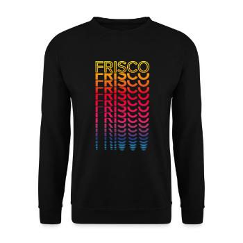 Retro Nostalgic USA City - Rainbow Frisco - Sweat-shirt Unisexe - noir - Devant - Alina (178cm) & Michal (187cm)