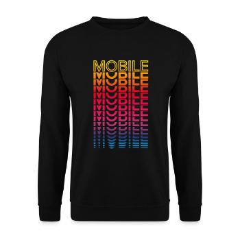 Retro Nostalgic USA City - Rainbow Mobile - Sweat-shirt Unisexe - noir - Devant - Alina (178cm) & Michal (187cm)