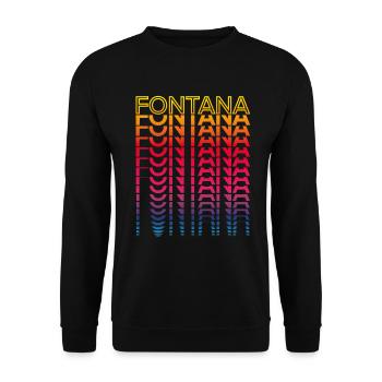 Retro Nostalgic USA City - Rainbow Fontana - Sweat-shirt Unisexe - noir - Devant - Alina (178cm) & Michal (187cm)