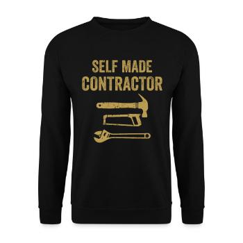 Self Made Contractor Construction Handyman Builder - Sweat-shirt Unisexe - noir - Devant - Alina (178cm) & Michal (187cm)