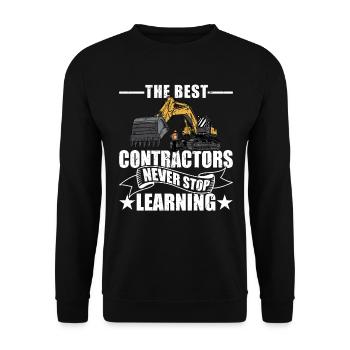 Les meilleurs entrepreneurs n’arrêtent jamais d’apprendre Bricoleur - Sweat-shirt Unisexe - noir - Devant - Alina (178cm) & Michal (187cm)