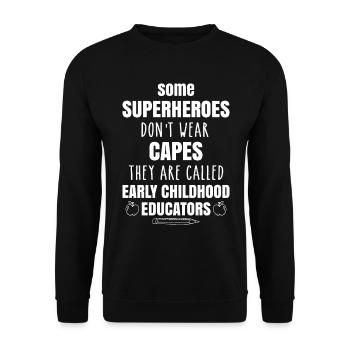 Early Childhood Educator Education Teacher - Unisex Sweatshirt - black - Front - Alina (178cm) & Michal (187cm)