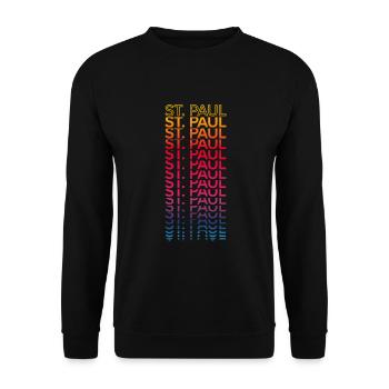 Retro Nostalgic USA City - Rainbow St. Paul - Sweat-shirt Unisexe - noir - Devant - Alina (178cm) & Michal (187cm)