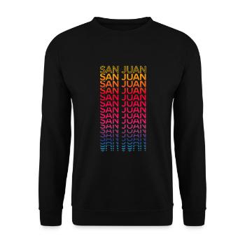 Retro Nostalgic USA City - Rainbow San Juan - Unisex Sweatshirt - black - Front - Alina (178cm) & Michal (187cm)