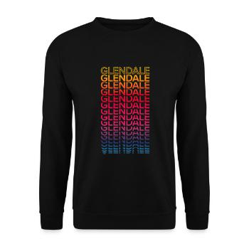 Retro Nostalgic USA City - Rainbow Glendale - Sweat-shirt Unisexe - noir - Devant - Alina (178cm) & Michal (187cm)