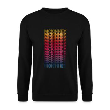 Retro Nostalgic USA City - Rainbow Mckinney - Sweat-shirt Unisexe - noir - Devant - Alina (178cm) & Michal (187cm)