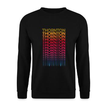 Rétro Nostalgic USA City - Rainbow Thornton - Sweat-shirt Unisexe - noir - Devant - Alina (178cm) & Michal (187cm)
