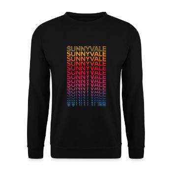Retro Nostalgic USA City - Rainbow Sunnyvale - Sweat-shirt Unisexe - noir - Devant - Alina (178cm) & Michal (187cm)