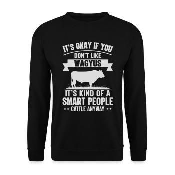 Personnes intelligentes - Kuh-Wagyus - Sweat-shirt Unisexe - noir - Devant - Alina (178cm) & Michal (187cm)