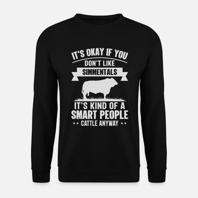 Smart people - Simmental cow - Unisex Sweatshirt - black