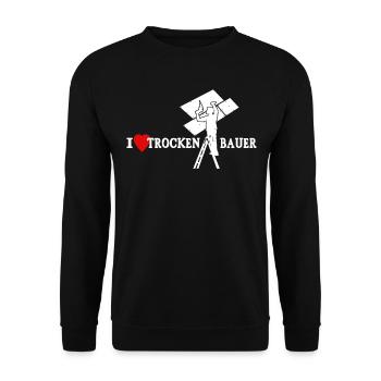 Trockenbaumonteur Sprüche Trockenbauer Geschenk - Unisex Pullover - Schwarz - Vorne - Alina (178cm) & Michal (187cm)