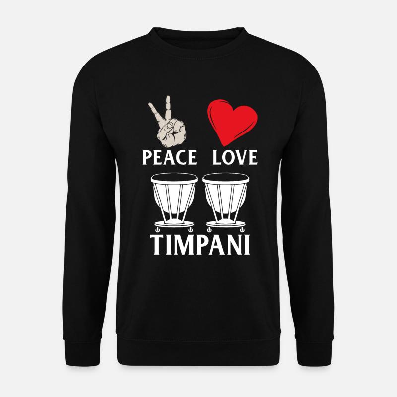 Peace Love Timpani - Unisex Pullover - Schwarz