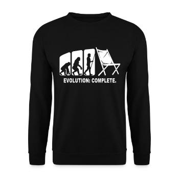 Camping Folding Chair Camping Folding Chairs - Unisex Sweatshirt - black - Front - Alina (178cm) & Michal (187cm)