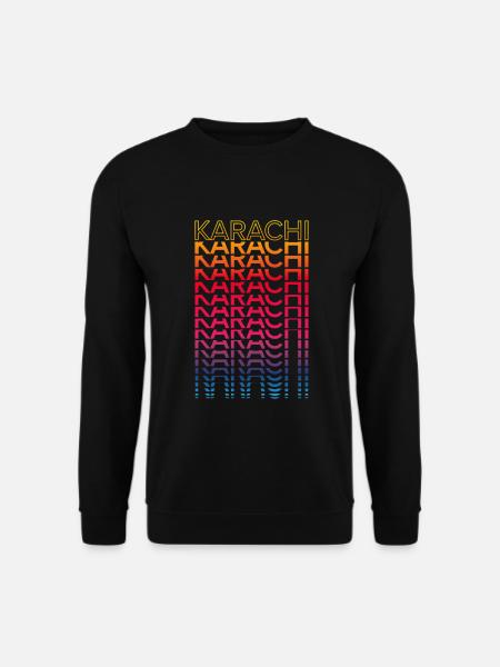 Retro Nostalgic City - Rainbow Karachi - Unisex Sweatshirt - black