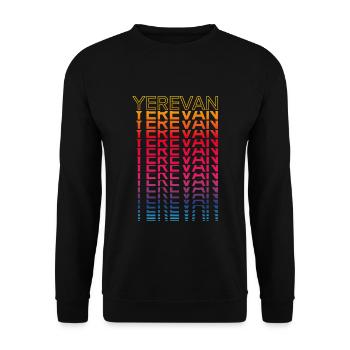 Retro Nostalgic City - Rainbow Yerevan - Unisex Sweatshirt - black - Front - Alina (178cm) & Michal (187cm)