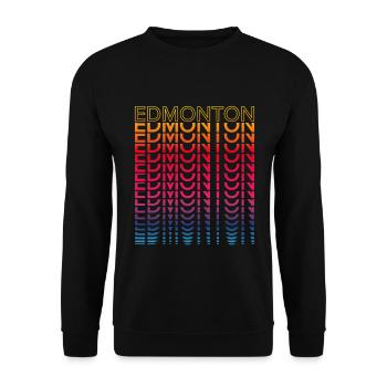Ville nostalgique rétro - Rainbow Edmonton - Sweat-shirt Unisexe - noir - Devant - Alina (178cm) & Michal (187cm)
