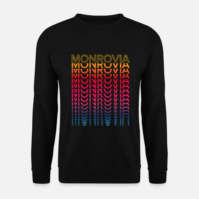 Retro Nostalgisch Stadt - Regenbogen Monrovia - Unisex Pullover - Schwarz