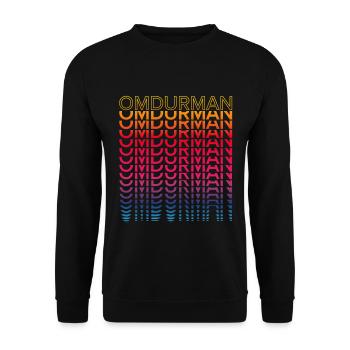 Retro Nostalgic City - Rainbow Omdurman - Unisex Sweatshirt - black - Front - Alina (178cm) & Michal (187cm)