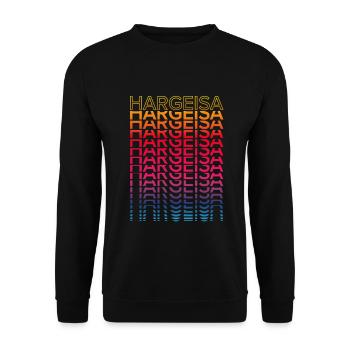 Retro Nostalgic City - Rainbow Hargeisa - Unisex Sweatshirt - black - Front - Alina (178cm) & Michal (187cm)