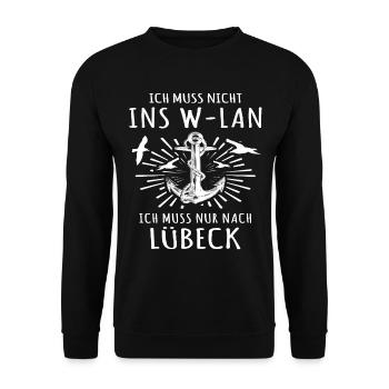 Lübeck - Unisex Pullover - Schwarz - Vorne - Alina (178cm) & Michal (187cm)