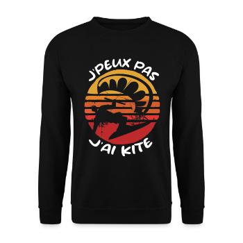 Je Peux Pas J'ai Kite Cadeau Humour - Sweat-shirt Unisexe - noir - Devant - Alina (178cm) & Michal (187cm)